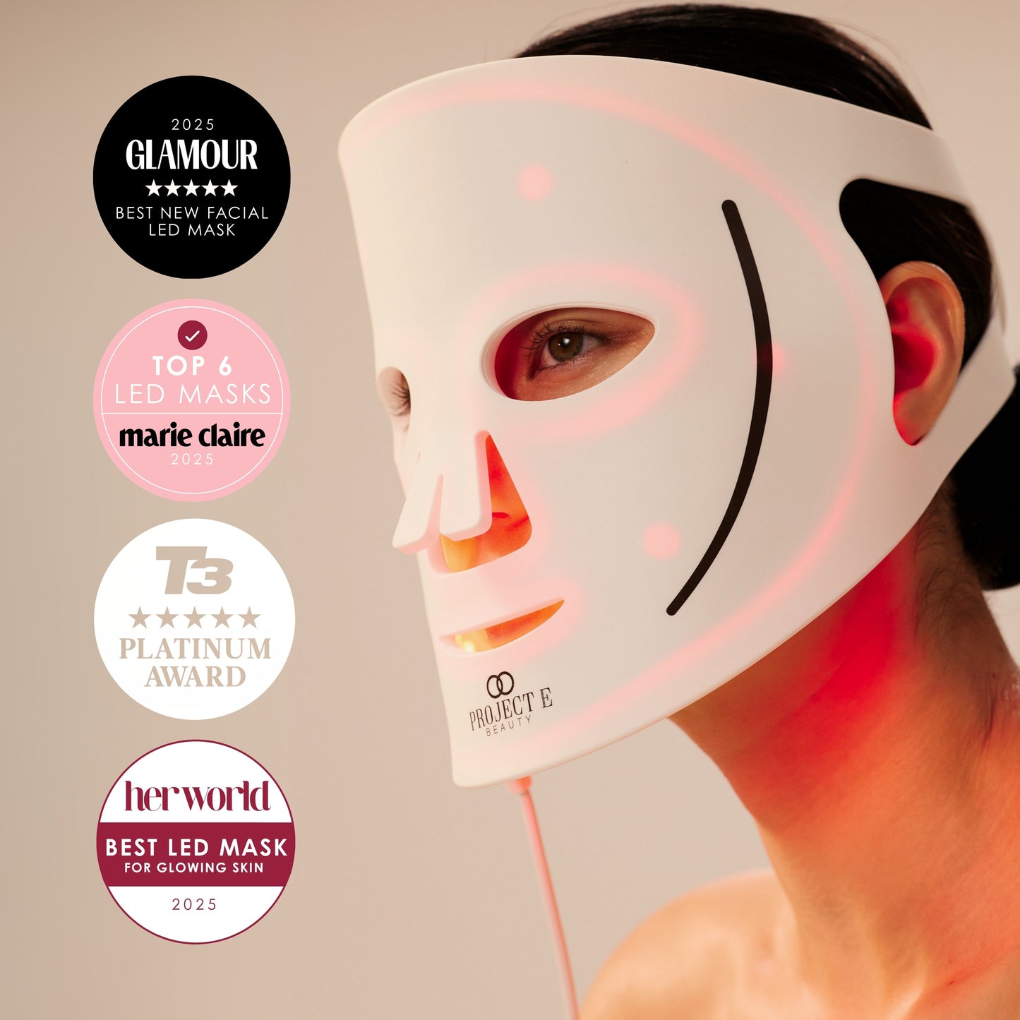 LumaLux Face+ | Pro LED Red Light Therapy Face & Neck Mask