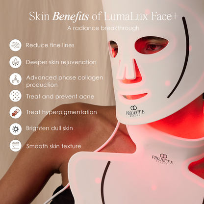 LumaLux Face+ | Pro LED Red Light Therapy Face & Neck Mask