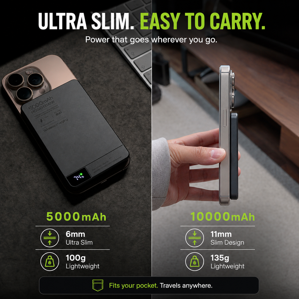 SnapCharge® 20W Magnetic Power Bank
