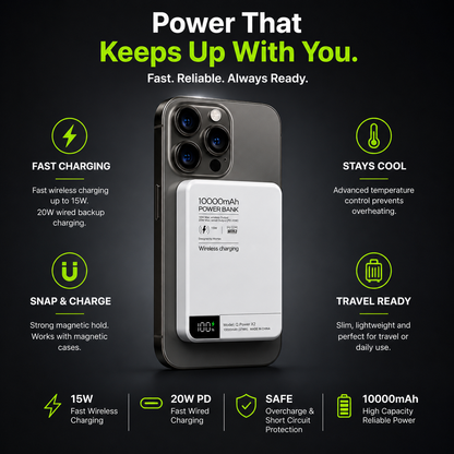 SnapCharge® 20W Magnetic Power Bank