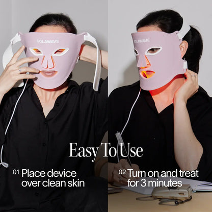 Wrinkle Retreat Pro LED Face Mask with Red, Infrared, Deep Red, and Amber Light Therapy