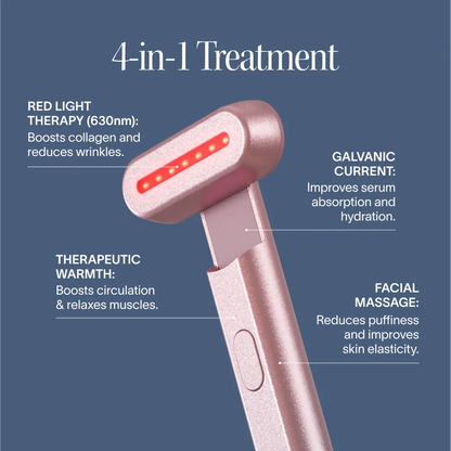 4-in-1 Radiant Renewal® Skincare Wand with Red Light Therapy