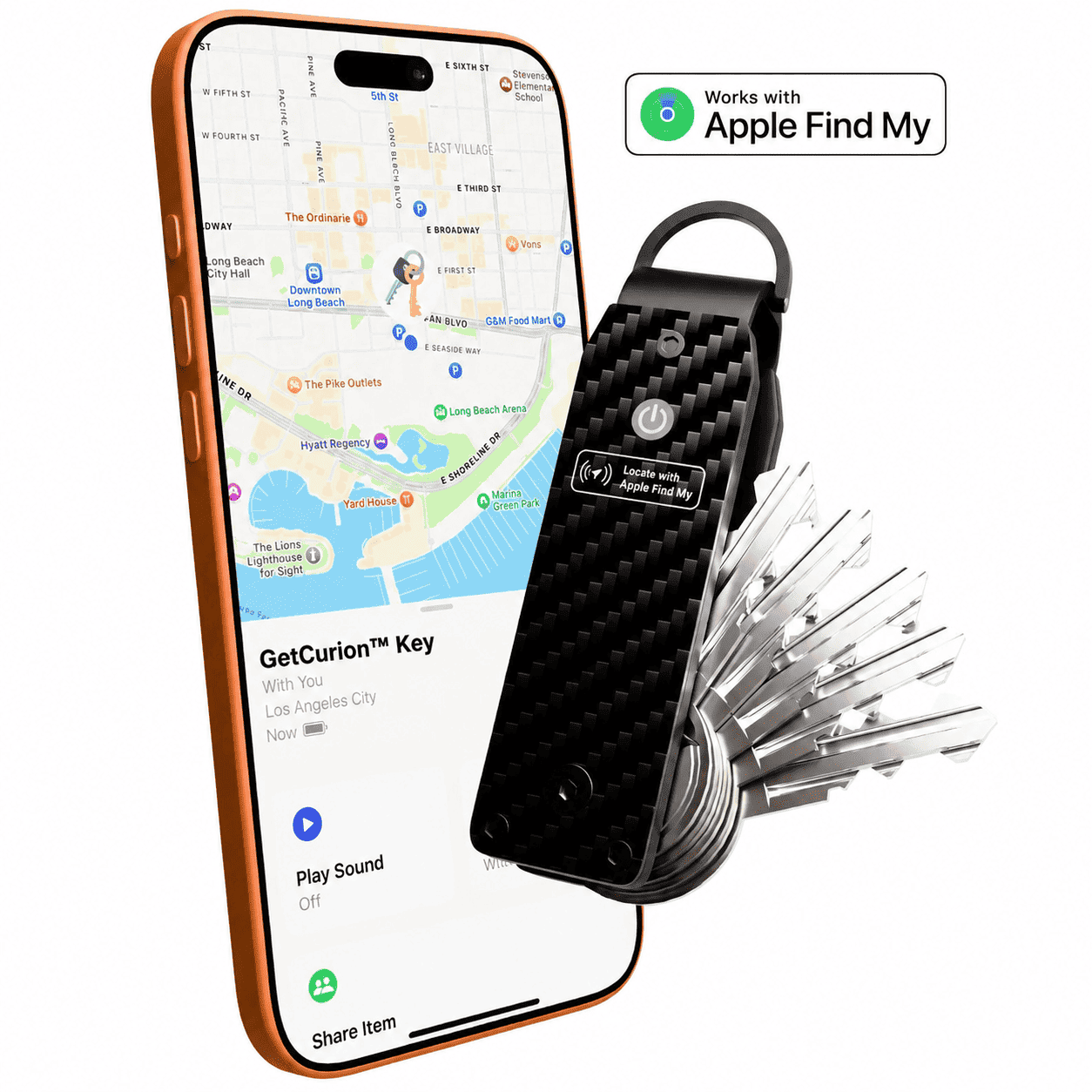 GetCurion™ Smart Key Organizer with Apple Find My